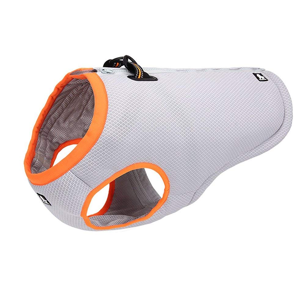 SGODA Dog Cooling Vest Harness Cooler Jacket Grey Orange XX-Small