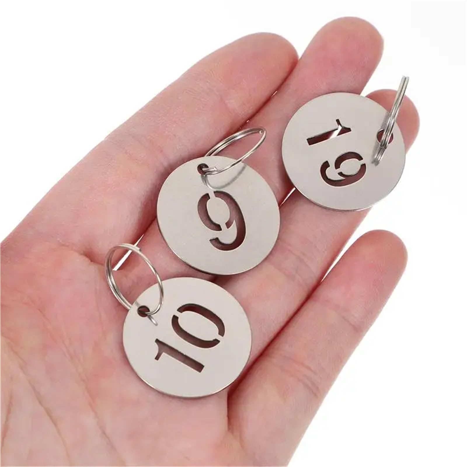 Etichette Numerate In Acciaio Inossidabile Etichetta Chiave ID In Metallo Numero Di Marca Rotondo for Bagagli per Organizzazione(151-200)