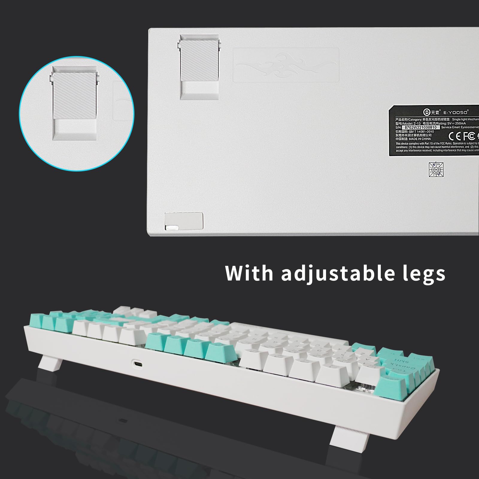 Amazon.co.jp: DEANEEK メカニカルキーボード 89キー LEDバックライト