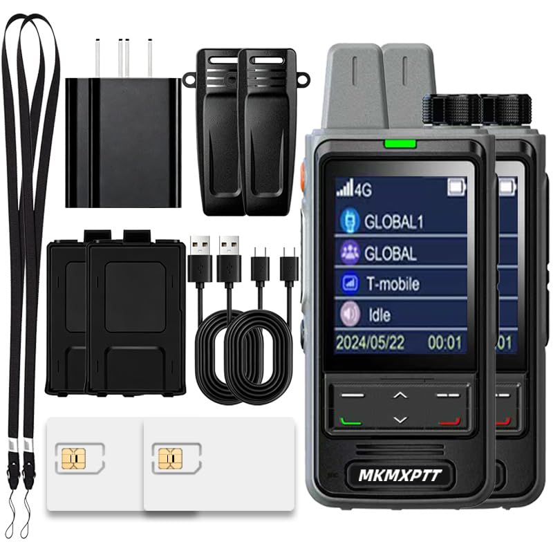 4G/5G Global HD Walkie-Talkie mit 2,4 Zoll Bildschirm 6000mAh Batterie Unbegrenzte Reichweite Typ C Laden Nationwide Intercom Individuelle Gruppe und Team Call 【SIM-Karte lebenslang kostenlos】