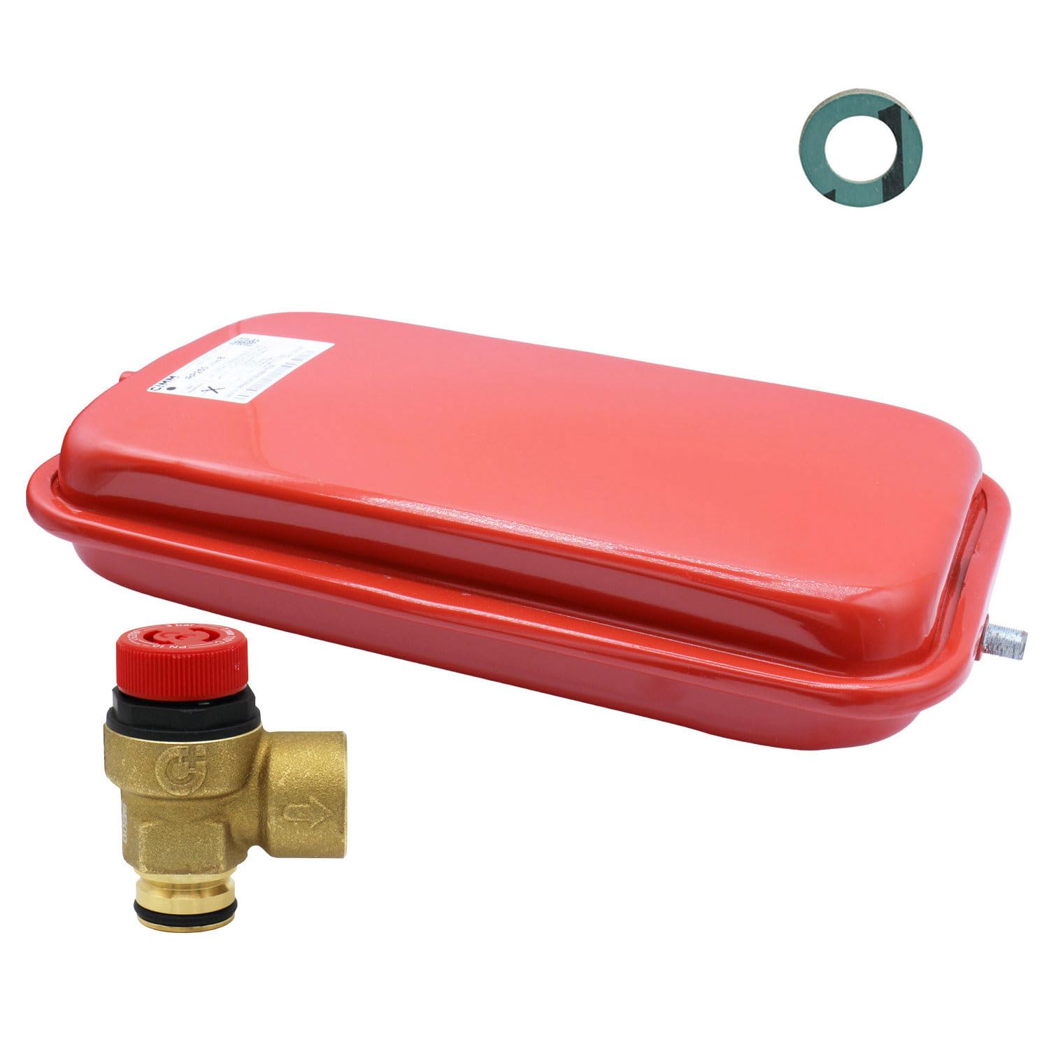 Unvented Components Europe Red Baxi 8 Litre Expansion Vessel 5114691 & Prv 248056