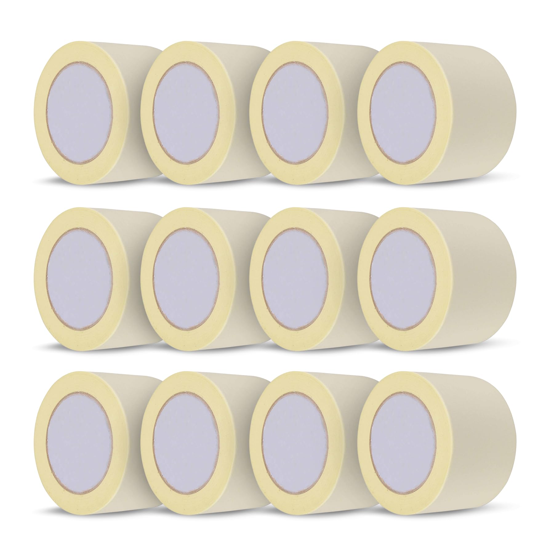 Dapetz Normal Ruban de Masquage Intérieur Extérieur Diy Peinture Décoration 75mm X 50m- 12 Pièces