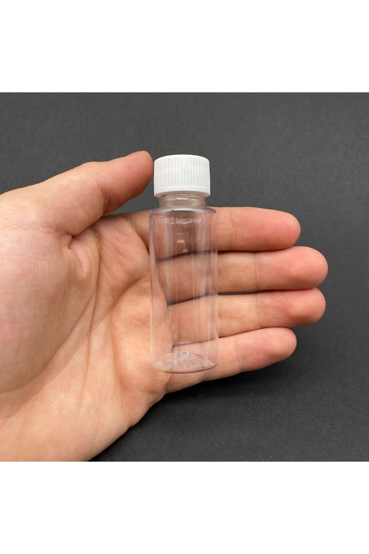 Makrobay 30 ml Şeffaf Pet Plastik Şişe Seti – Beyaz Kapaklı Boş Şişeler | Kozmetik, Gıda 50 Adet
