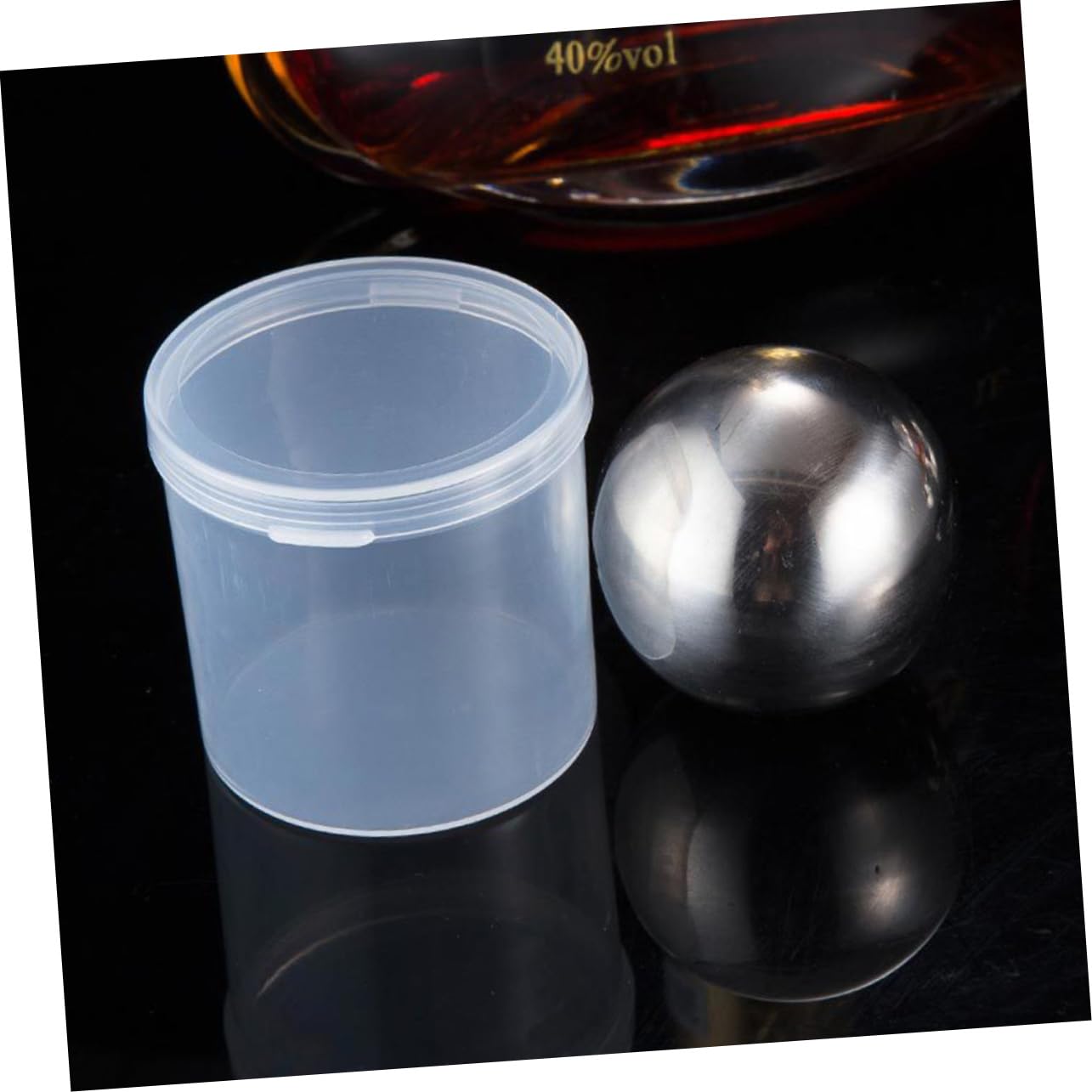 MAGICLULU 3pièces Boules à Glace Acier Inoxydable Pierre à Whisky Réutilisable De Idéales pour Rafraîchir Vos Boissons sans Dilution Maison