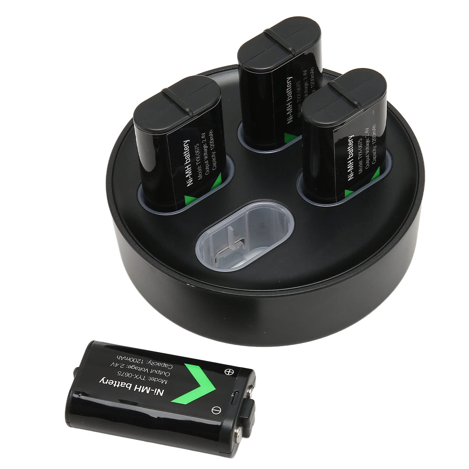KUIDAMOS Pack de 4 Batteries Rechargeables pour Manette, Chargeur de Secours Haute capacité de 1 200 MAh pour Manettes de Jeu de la Série X, Plug and Play pour Les Fans de