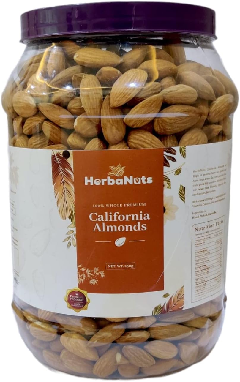 Almond Associates Premium California Almonds - California Badam Jar Pack - 1Kg