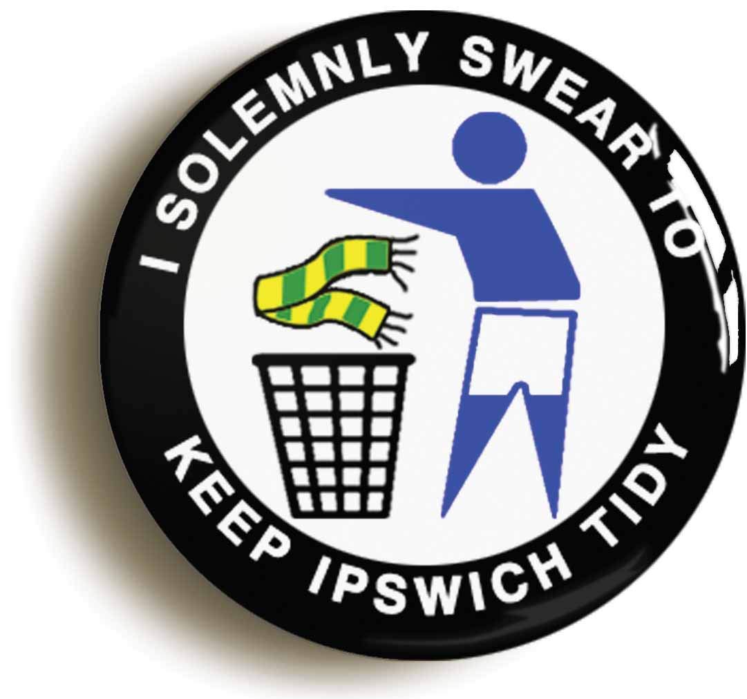 Ozorath I Solemnly Swear To Keep Ipswich Tidy Circular Fridge Magnet (2inch / 50mm Diameter)