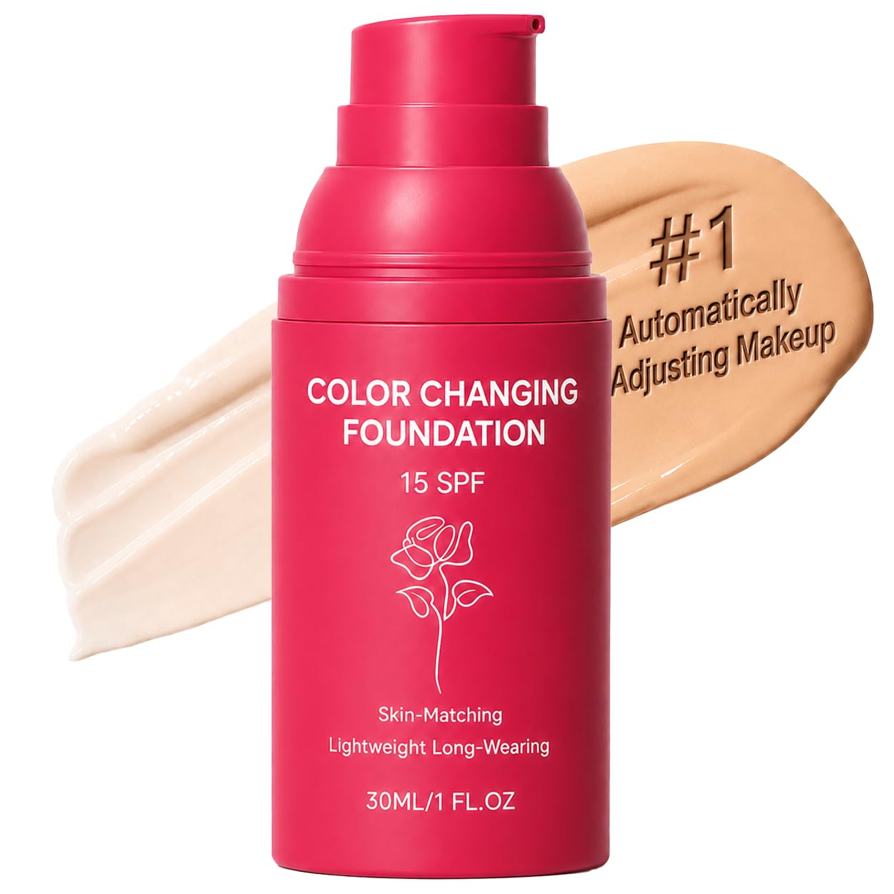 Korean Color Changing Foundation – Automatically Adjusting Makeup Application, Adapting to Your Skin Tone, Concealing Fine Lines and Wrinkles