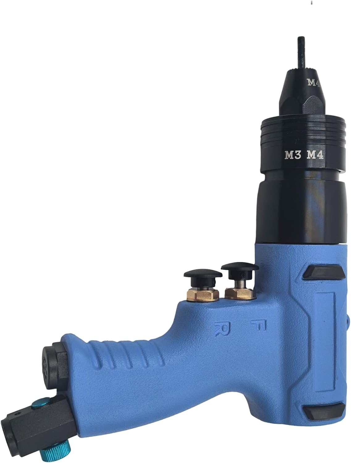 Air Rivet Nut Tool Kit, Pneumatic Pull Nut Setter with M3, M4 Mandrels for Sheet Metal Fastening Threaded Insert Installation