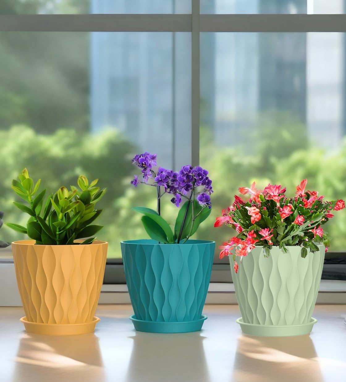 Colorful 4 Inch Plant Pots - 6 Pack -6 Colorful 4 Inch Plant Pots - 6 Pack -6