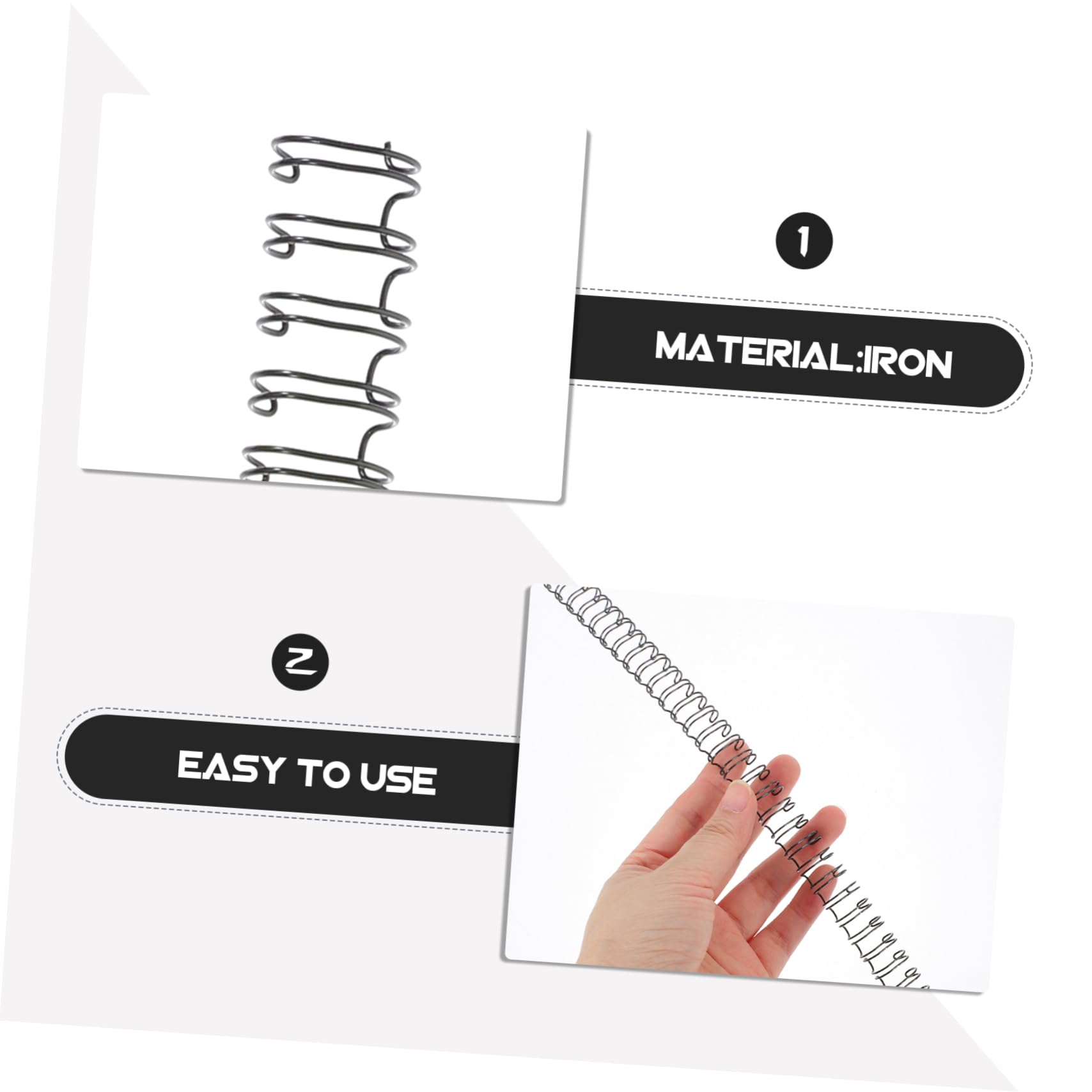 Uonlytech 100 Pezzi Raccoglitori Metallici per Notebook Rilegatori per Rilegature Professionali e Pratiche per Studenti e Insegnanti Accessori per Ufficio e Scuola