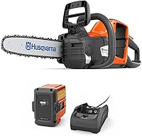 Husqvarna Power Axe 225i Cordless Chainsaw 14-Inch with 4Ah Battery & Charger - Lightweight Electric Saw