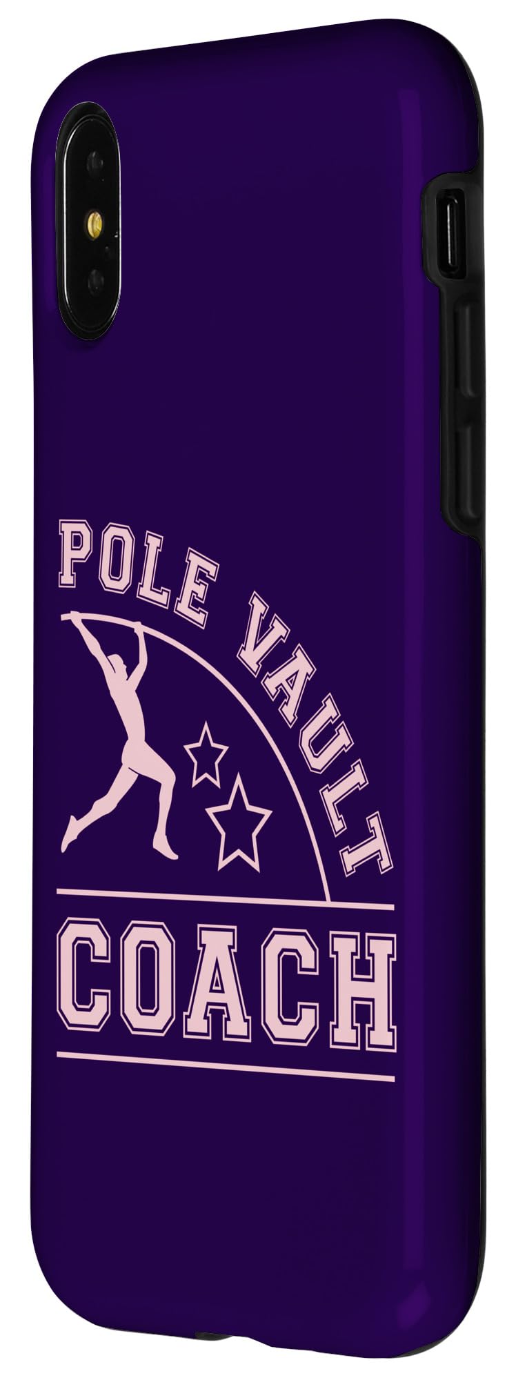 iPhone X/XS Pole Vault Coach Track And Field Pole Vaulter Trainer Pink Case - Image 2