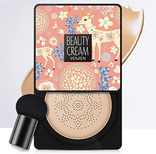 Miniatura 10 de VENZEN Crema de belleza cubierta transparente maquillaje natural nutre hidrata protección profesional cuidado de la piel 2 colores 0.71 oz (#01