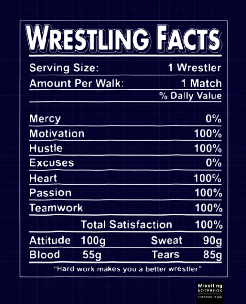 Funny Wrestling Facts Wrestling Notebook: Wrestle, Wrestler, Wrestling Sports Journal. Blank Ruled Notebook Gift for Students Teachers Players Coaches and Anyone that Loves Wrestling.