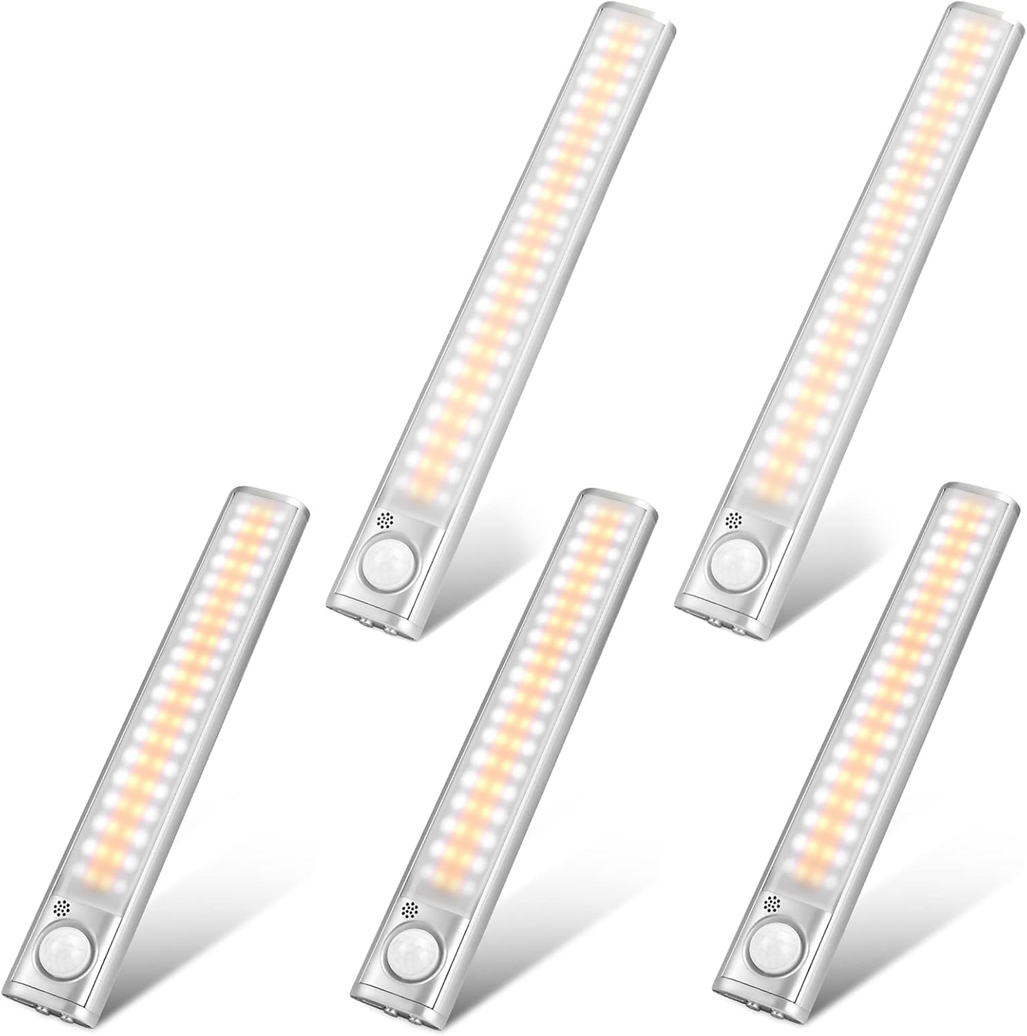 goodland LED Closet Lights Motion Sensor Under Cabinet Lights Indoor Wireless Lighting 3600mAh/1800mAh Battery Powered Light Bar Dimmable Rechargeable Closet Light for Kitchen, Wardrobe, Stairs