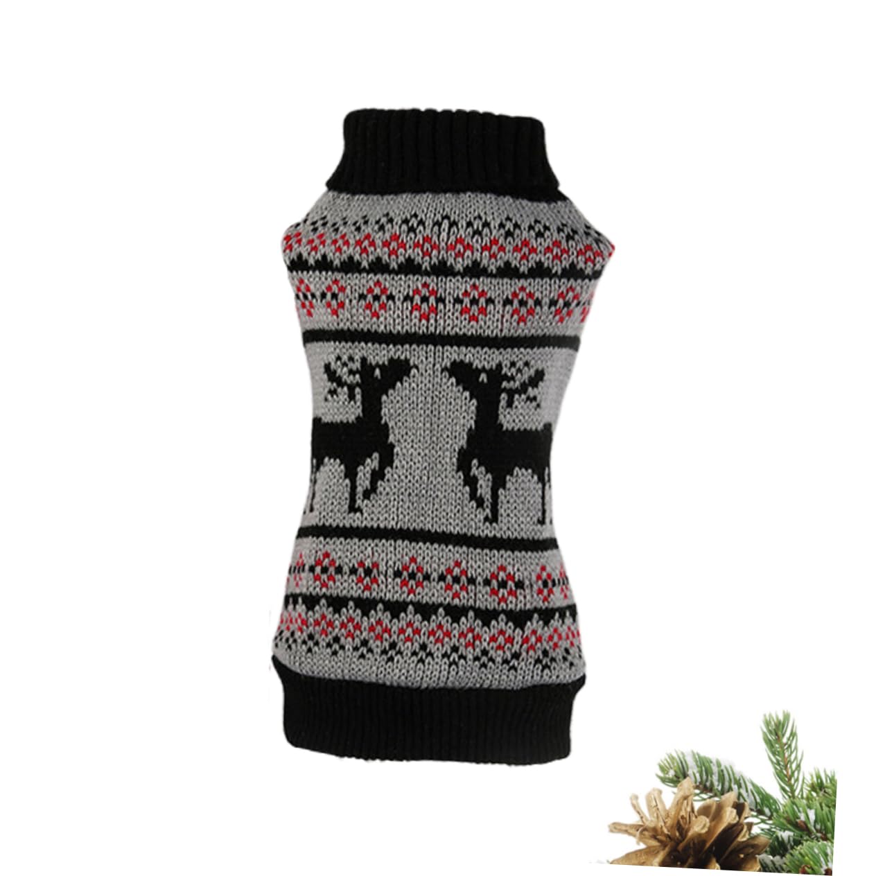 HMJGDHX 2 Pezzi Maglione per Animali Domestici Moda Cane Inverno Caldo Natale Cervo Modello XS Albero di Natale Vestiti per Animali Domestici