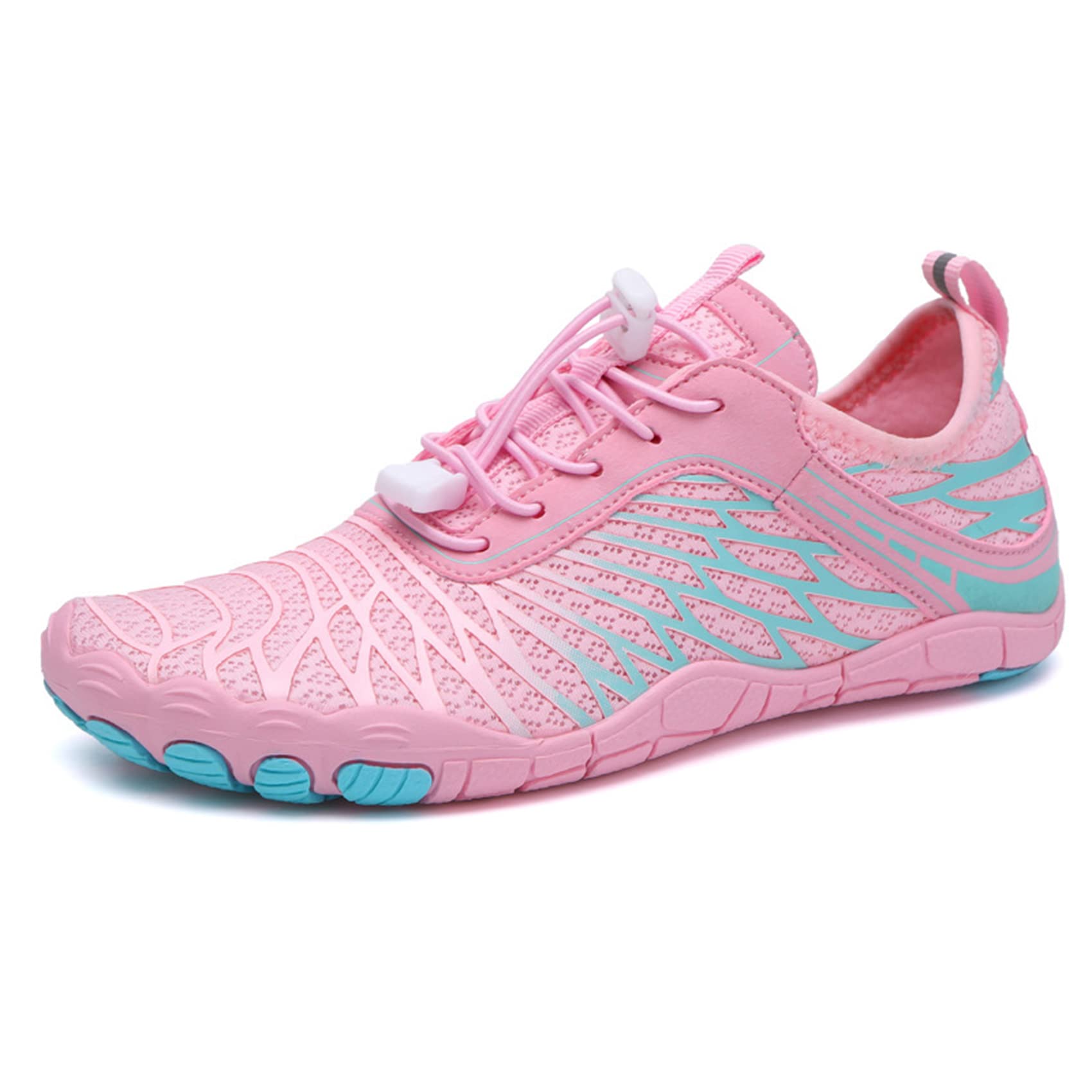Malla Compuesta, Zapatos Acuáticos Descalzos, Zapatos De Playa De Natación De Secado Rápido para Hombres Y Mujeres, Zapatos De Vela Antideslizantes, Zapatos Ligeros(38 EU, Pink)