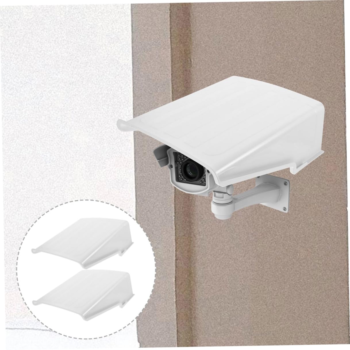 Toddmomy Lot De 2 Protections Universelles pour Caméras De Sécurité, Boîtier Étanche Pare-Soleil, en Plastique Résistant, Adapté Aux Environnements Extérieurs