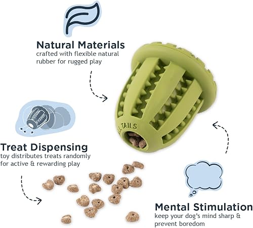 Miniatura 10 de Tall Tails Juguete de piña grande de goma natural para perros