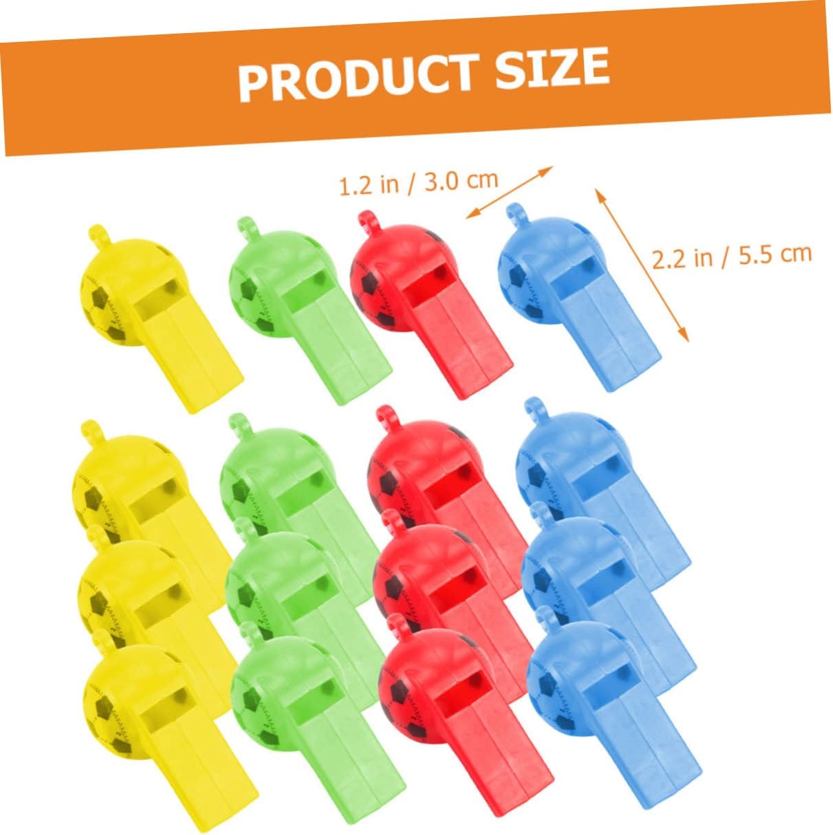 200pcs Colorful Whistle with Lanyard for Sports Referees and Emergency Use Noise Maker for Training Gym and Outdoor Activities