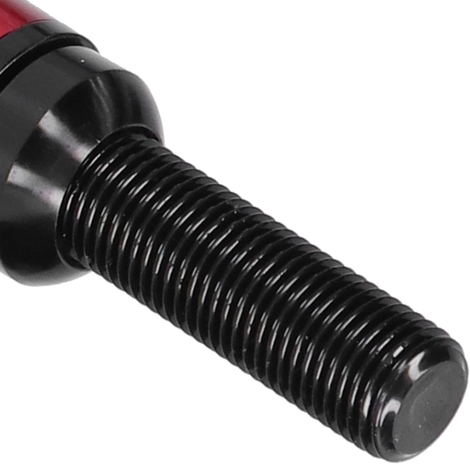 Qiilu Extended Lug Bolts, 20pcs Steel Extended M12x1.25 28mm Thread with Sleeve Universal for Car (Red)