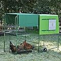 Portable Chicken Coop Outdoor, Durable Plastic Chicken House with Nesting Boxes, Easy Clean Tray, Mobile Wheels Run