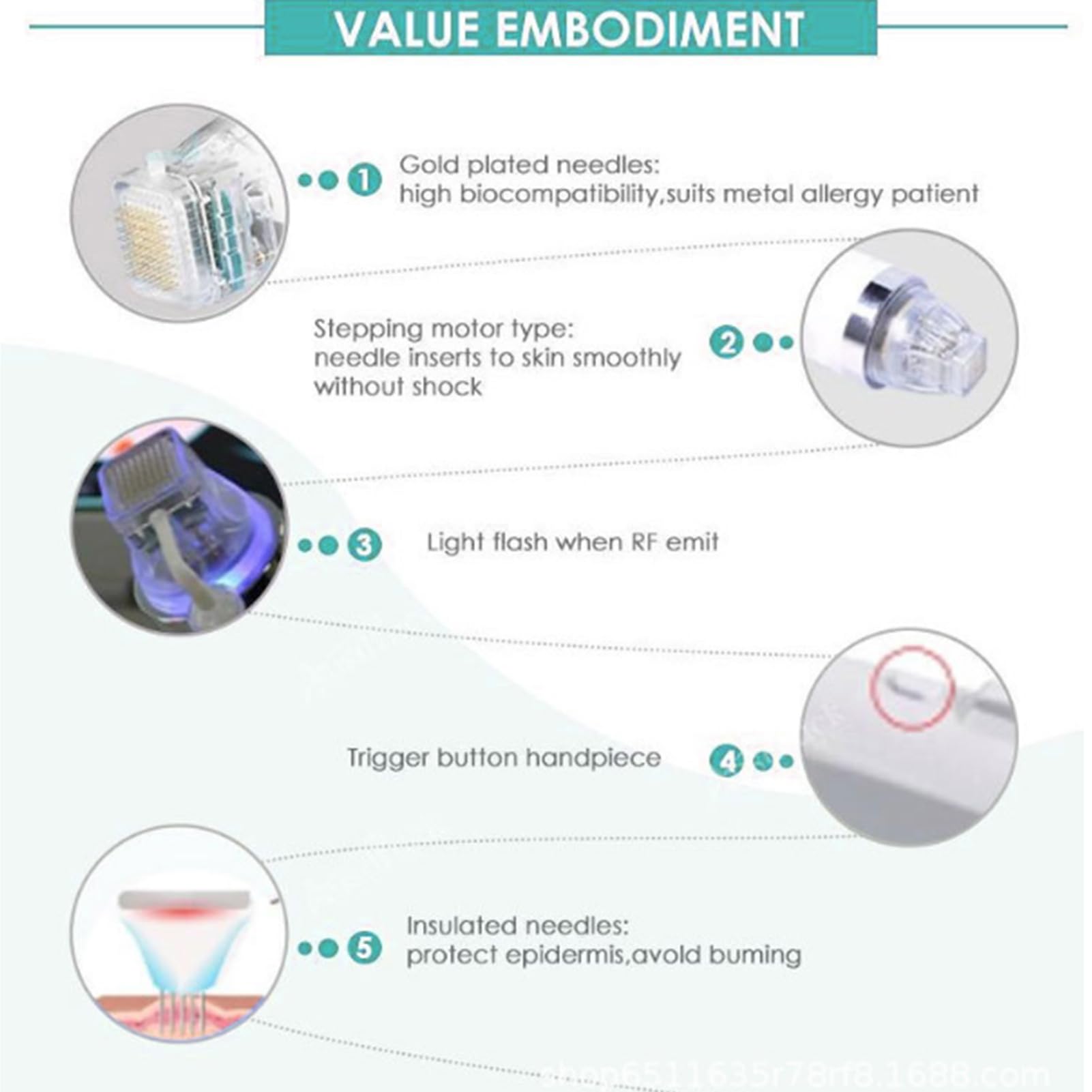 BCBKD Appareil Professionnel De Micro-Aiguilletage Rf,Machine De Lifting Visage 2 En 1,Élimination des Cicatrices,Rides,Vergetures Et Pores Dilatés,Stimulation Collagène Usage Institut & Domestique