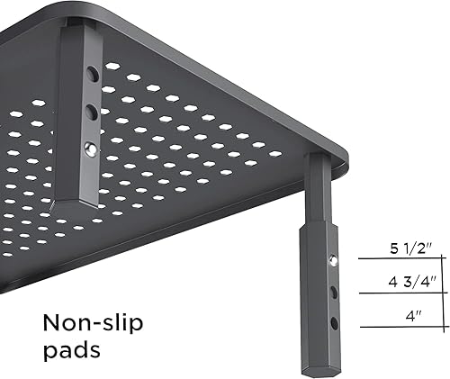 Miniatura 5 de EVOOMI Elevador de soporte para monitor, actualizado para una productividad más rápida, antideslizante, acero hexagonal HD, bridas de cables