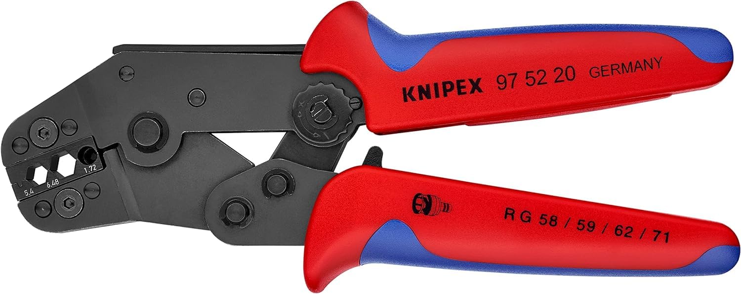 KNIPEX Crimpadora modelo corto con mangos multicomponente 195 mm, 97 52 20