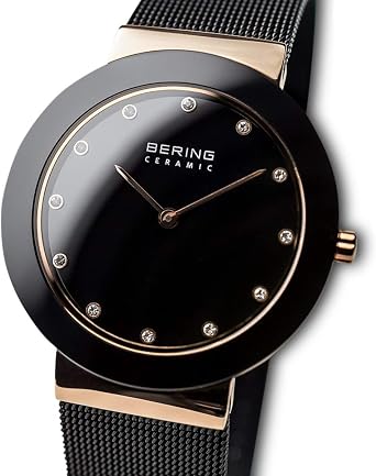 Bering Women's Quartz Movement Watch - Ceramic Collection with Stainless Steel and Sapphire Glass