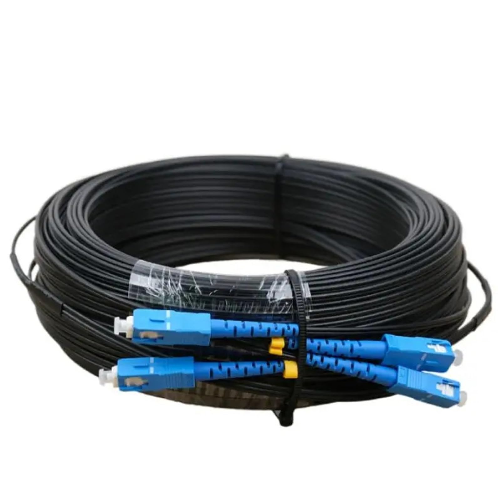 Cavo di collegamento in fibra ottica FTTH 2 Core SC UPC 150 m Duplex Fiber Jumper Cavo di collegamento in fibra ottica con connettore SC