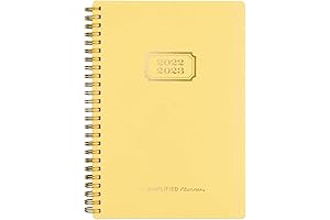 2022-2023 Emily Ley Simplified Weekly and Monthly Academic Teacher Planner in Yellow Linen (EL85-200A)