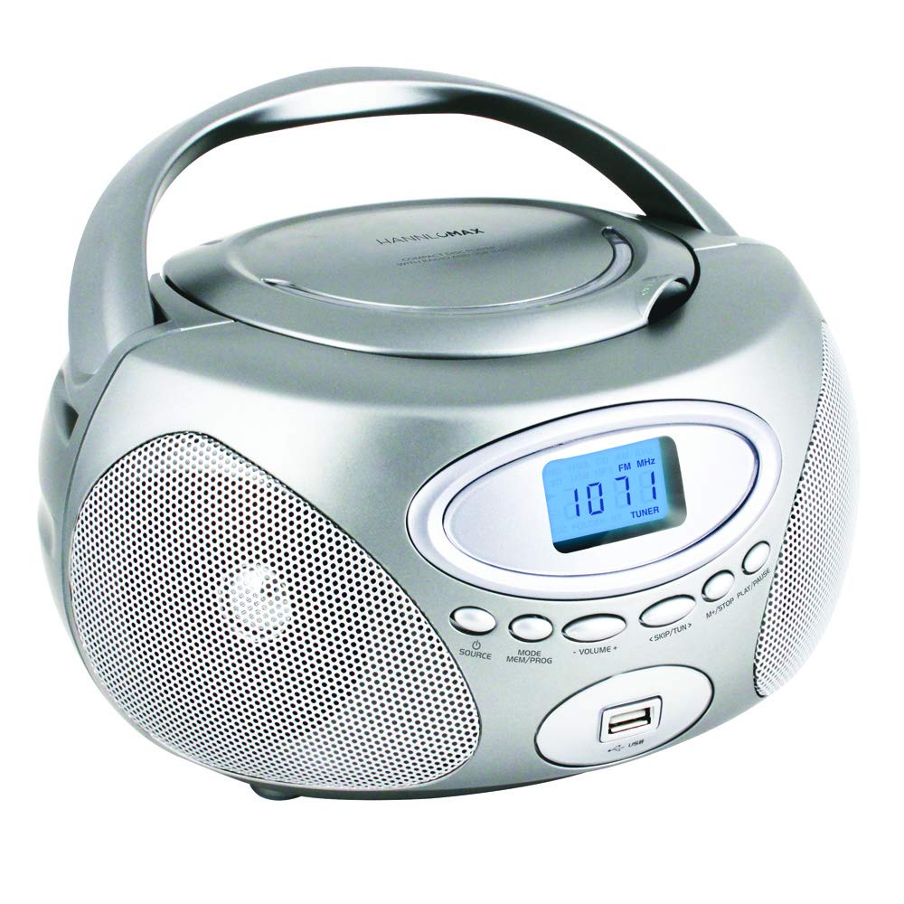 HANNLOMAX HX311CD Portable CD/MP3 Boombox, PLL AM/FM Radio, USB Port