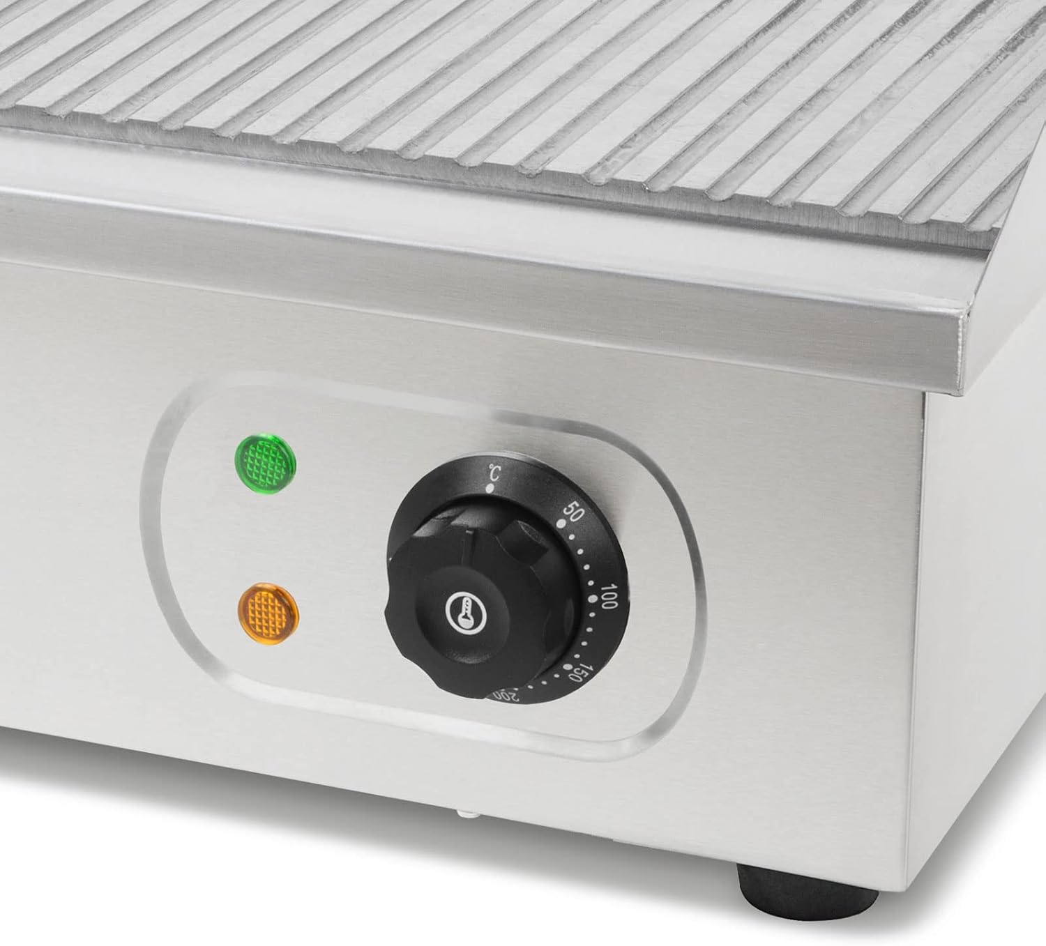 Vertes Piastra per griglia elettrica professionale, potenza 3000 watt, alloggiamento in acciaio inox, temperatura regolabile da 50 a 300°C, griglia plancha elettrica con superficie 55x35cm Vertes Piastra per griglia elettrica professionale, potenza 3000 watt, alloggiamento in acciaio inox, temperatura regolabile da 50 a 300°C, griglia plancha elettrica con superficie 55x35cm