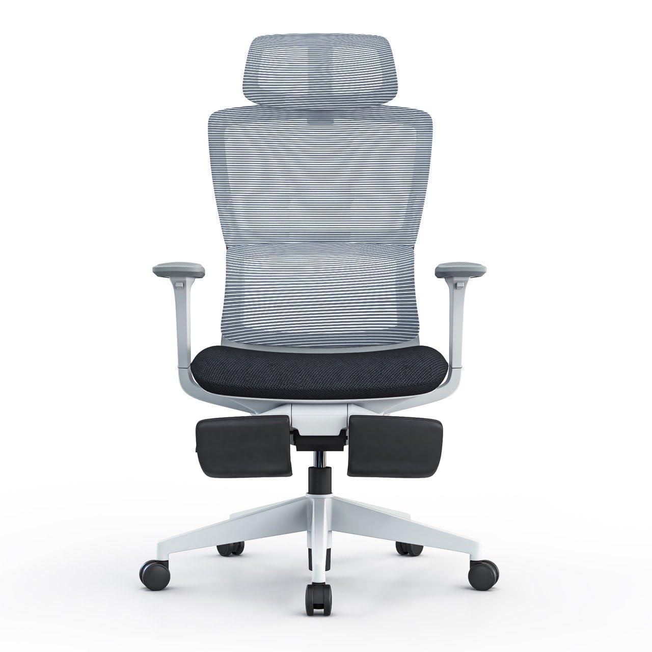 SEG Ergonomischer Bürostuhl mit Liegefunktion – Verstellbare Rückenlehne bis 135°, Höhenverstellbar, Drehstuhl mit Fußstütze, Bequemer Schreibtischstuhl für Home Office & Gaming