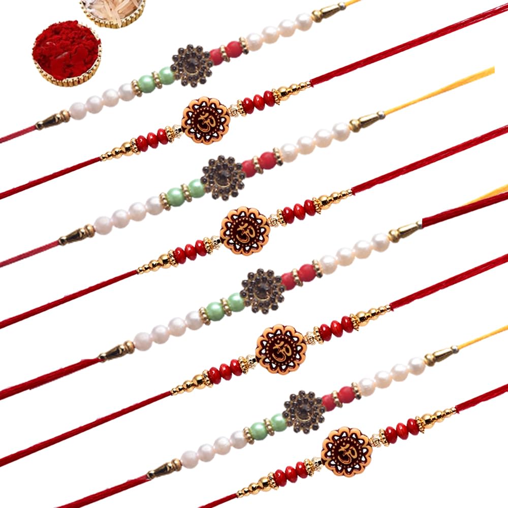 Pithora Hejal Rakhi For Brother,Sister, Rakhi, Roli chawal Combo 4 Stone Rakhi, 04 om Rakhi set,08 rakhi (B0D9T9NZ2W) Amazon Price History, Amazon Price Tracker