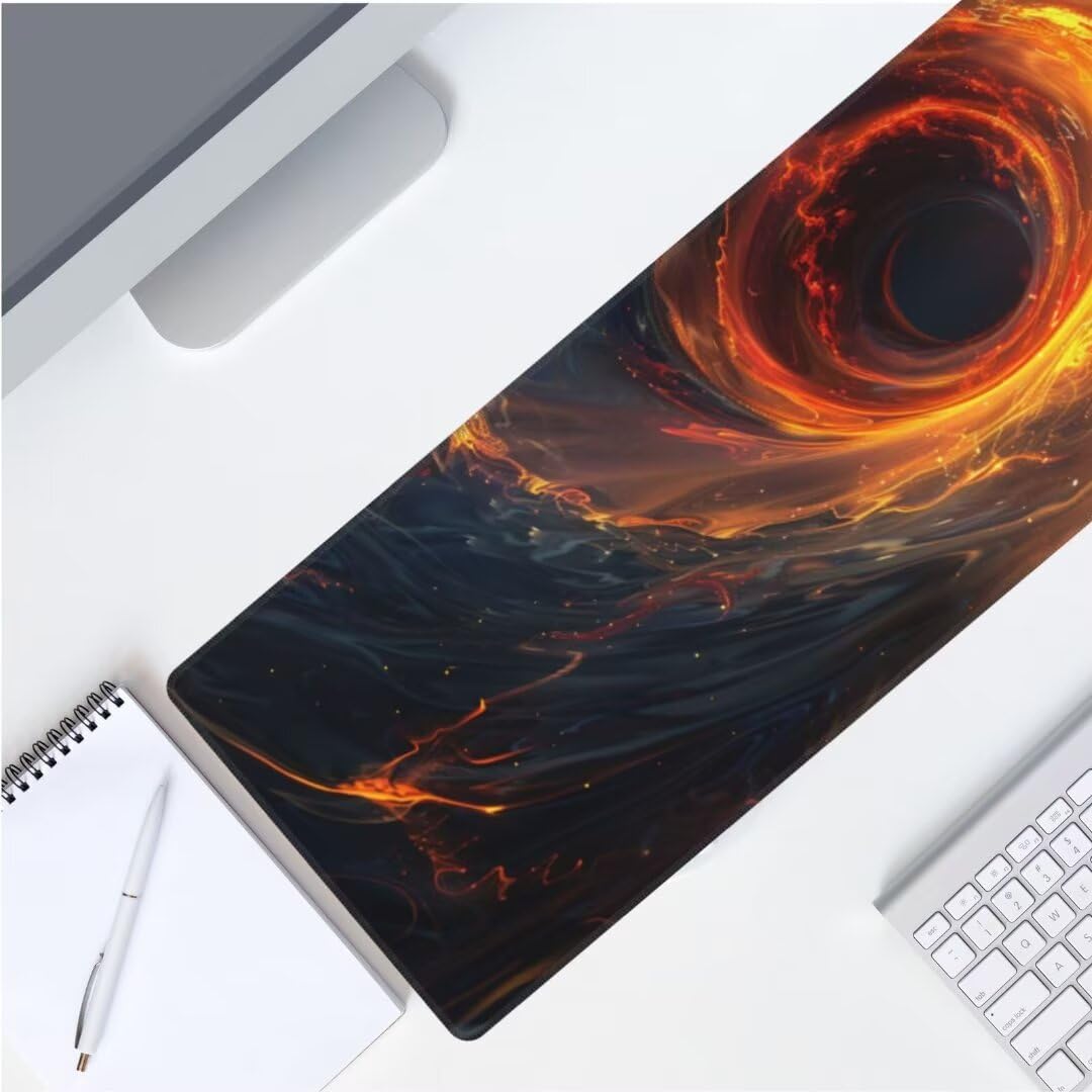 Wszechświat podkładka pod mysz 150 x 80 cm, duża podkładka pod mysz, do gier, wodoodporna podkładka pod mysz Galaxy XXL, gamingowa podkładka pod mysz z antypoślizgową gumową podstawą podkładki pod