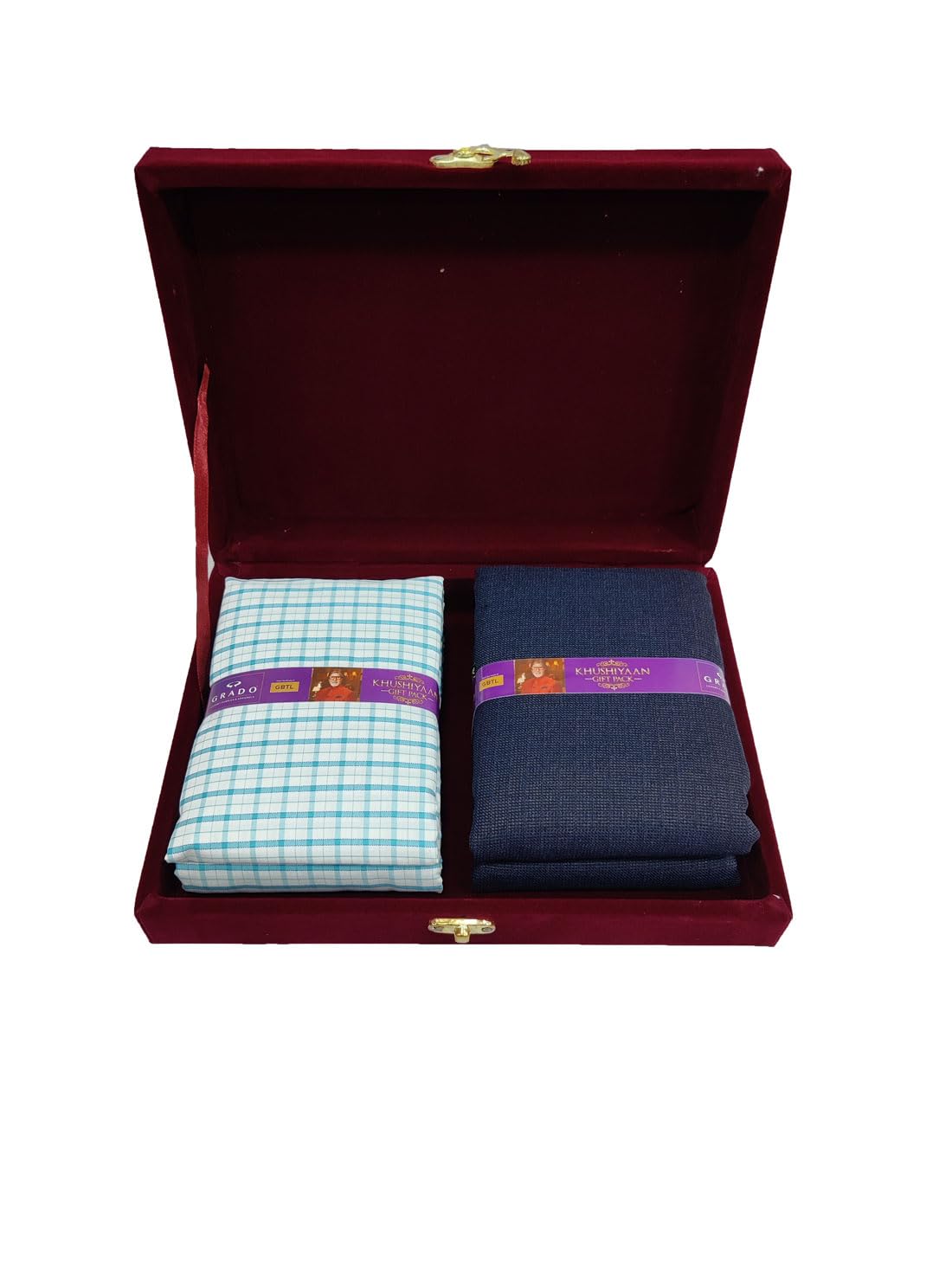 ocm Grado Men’s Shirt & Trouser Fabric Combo Gift Set | Premium Unstitched Shirt Fabric + Formal Pant Fabric | Ready-to-Stitch | Festive & Formal Wear-picture-12