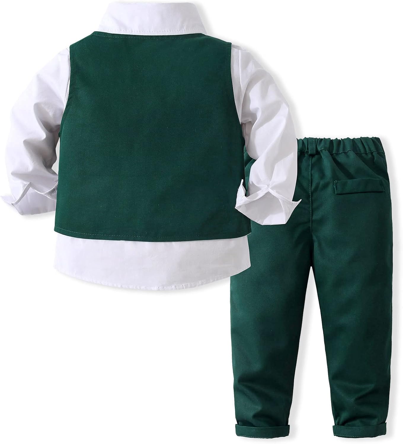 Kimocat Baby Boy Clothes Outfit Suit Long Sleeve Gentleman Tuxedo Vest Wedding Birthday Party Suit - Image 2