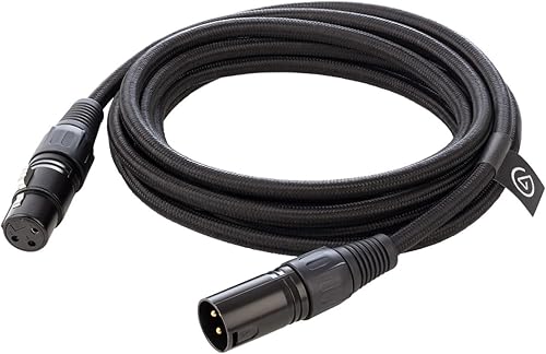 Elgato Cable de micrófono XLR Cable de micrófono blindado para grabación de estudio y producción en vivo, pines chapados en oro, macho a hembra,