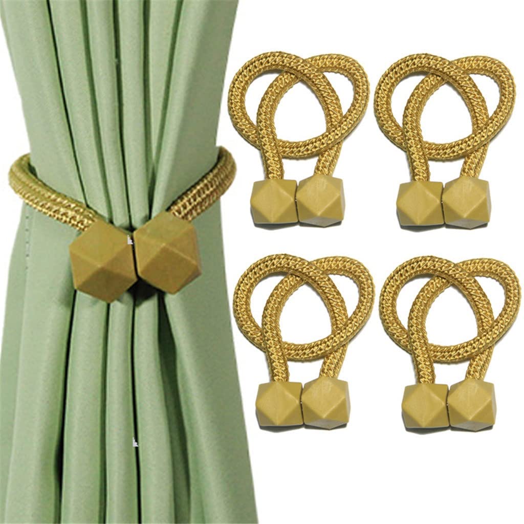 4 Pcs Clip de Rideau Magnétique Décor À La Maison Rideaux Titulaire Embrasse Boucle Boule Suspendue Boucle Attache Arrière Rideau Accessoires (Couleur : A, Taille (A comme Le Montre l'image)
