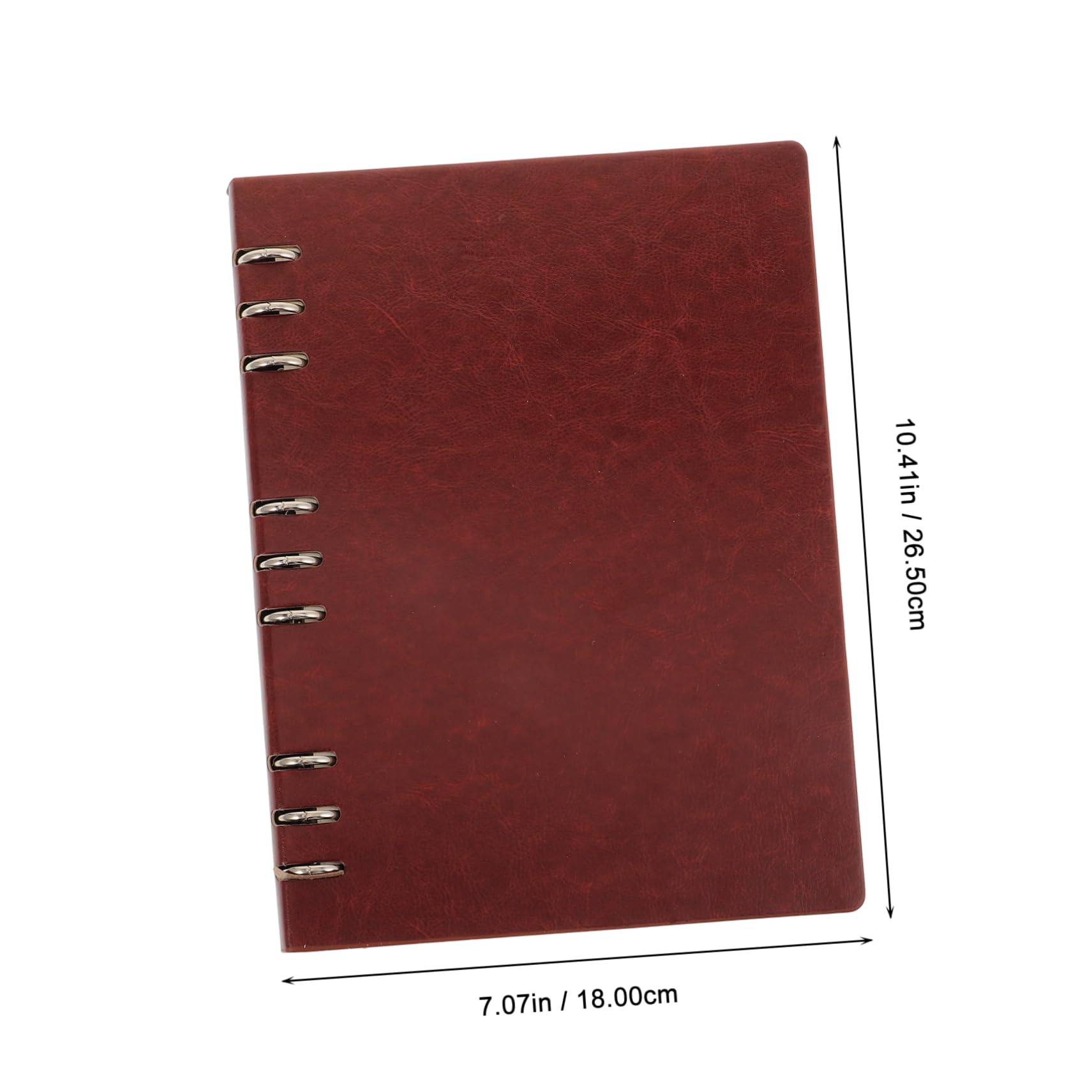 SECFOU Carnet de Notes à Anneaux Pu Rechargeable Marron pour Bureau et Voyages