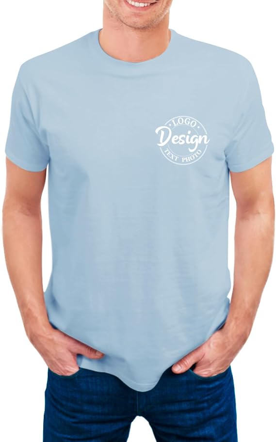 Personalized Tshirts Custom T Shirts for Men Women Custom Cotton T-Shirts Add Logo Image Text Front&Back Print