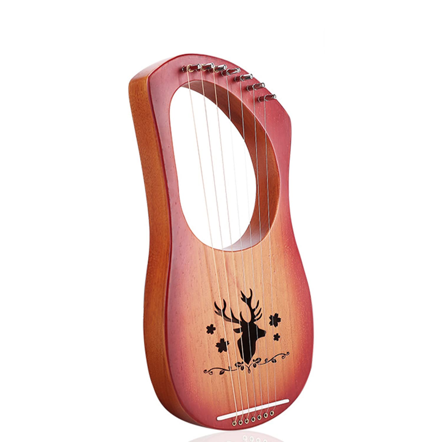 Lyre Harp 7 Strun Wzór Harfa Z Kluczem Strojeniowym, Instrukcja Obsługi, Dodatkowe Struny, Kostki Dla Dorosłych Dzieci I Początkujących,Harfa