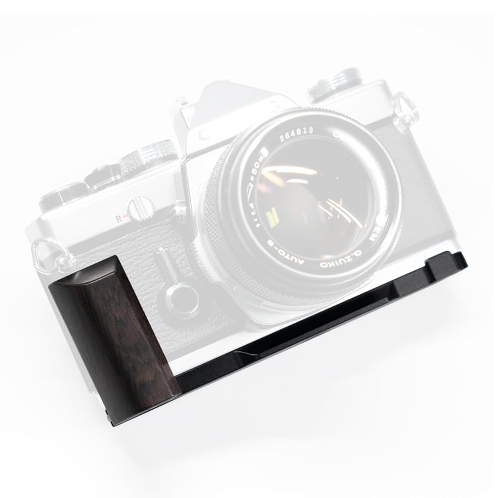 新品 OLYMPUS OM1、2、3用ハンドグリップ （黒檀/アルミニウム) 新品 OLYMPUS PEN-F用 ハンドグリップ （黒檀/アルミニウム