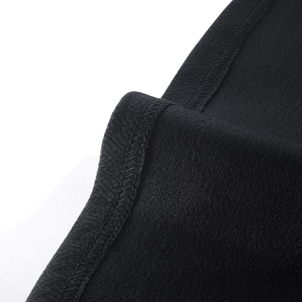 HOMEYEE Robe de Cocktail Plissée à Manches en Dentelle Creuse pour Robe Soirée Femme A234