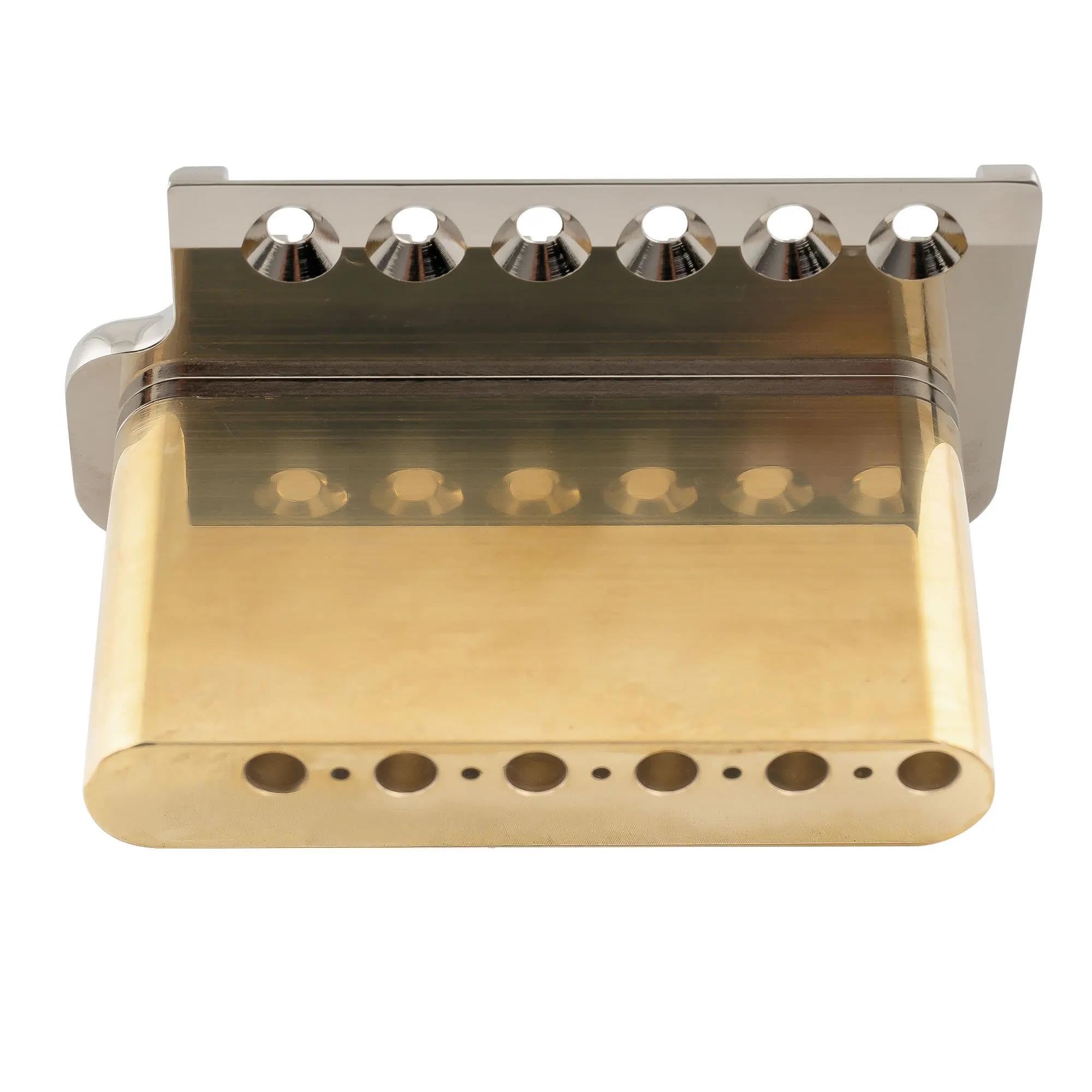 Mostek Gitarowy Mostek Tremolo Z 6 Śrubami W Całości Litego Mosiądzu O Średnicy 52,5 Mm Do Akcesoriów Gitary Elektrycznej(Nickel)
