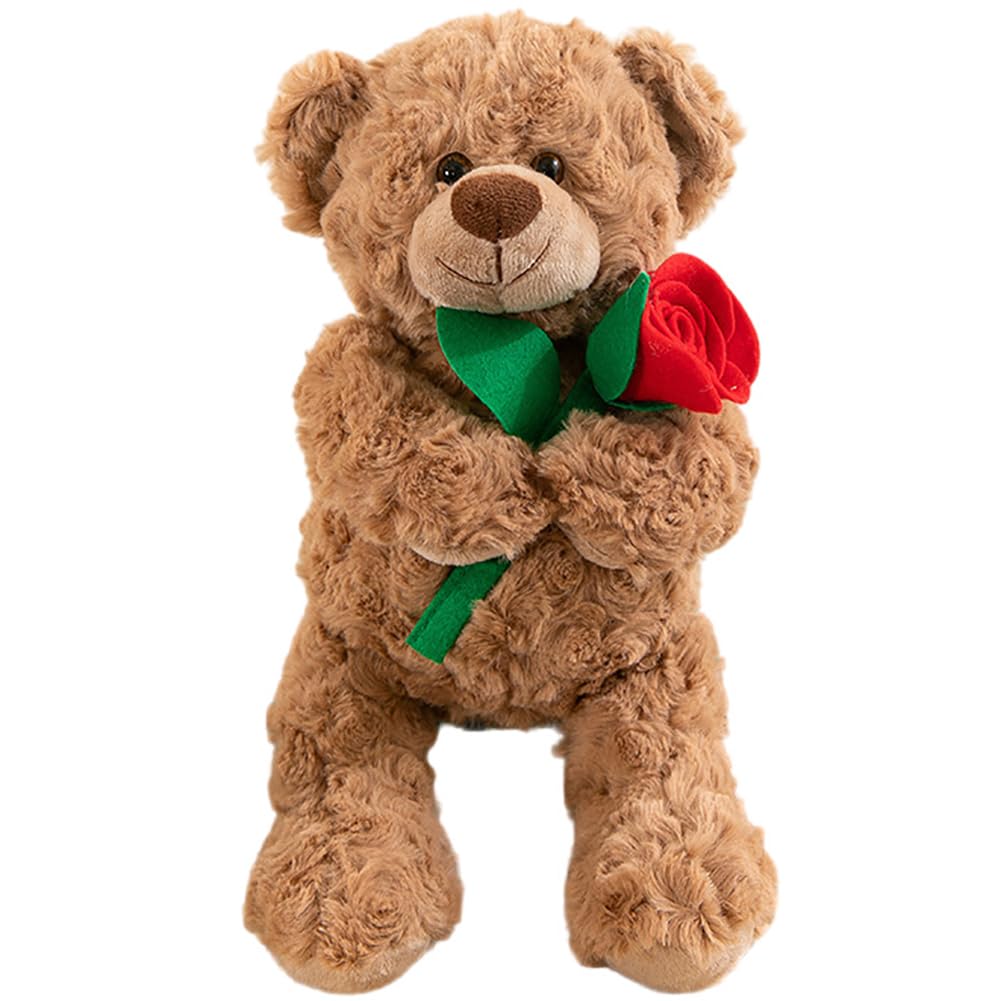 Amazon.com: Wgxzyq Teddy Bear Stuffed Animal with Rose, Soft