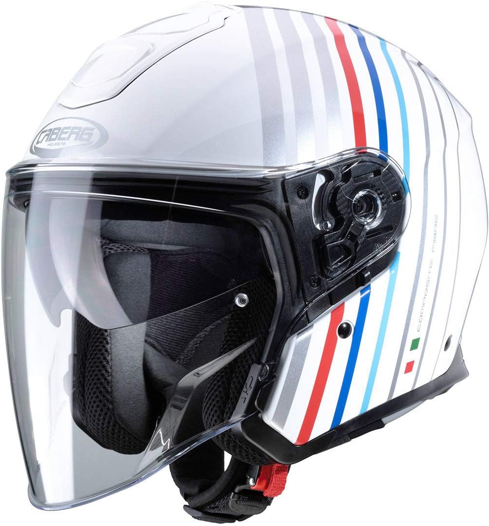 Caberg CASCO FLYON BAKARI WHITE/SILVER/BMW COLORS S : Amazon.it: Auto e Moto